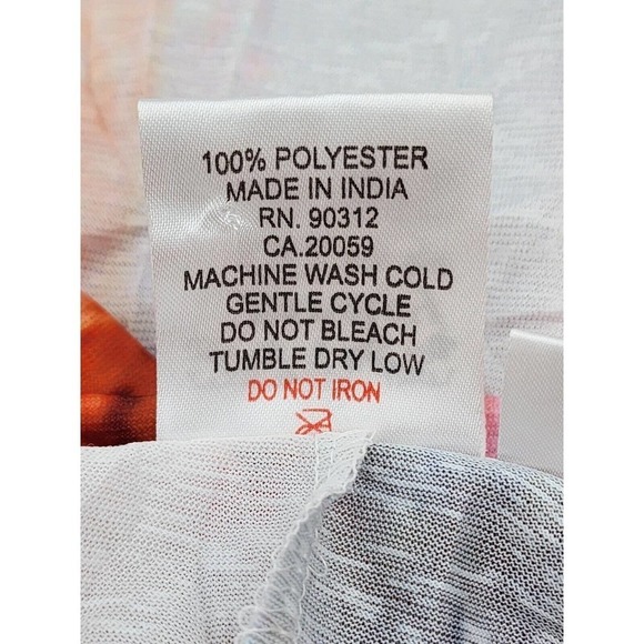 Parsley & Sage Top Watercolor Floral Art to Wear Sculptural Crinkle Gauze 2XL - Picture 9 of 9